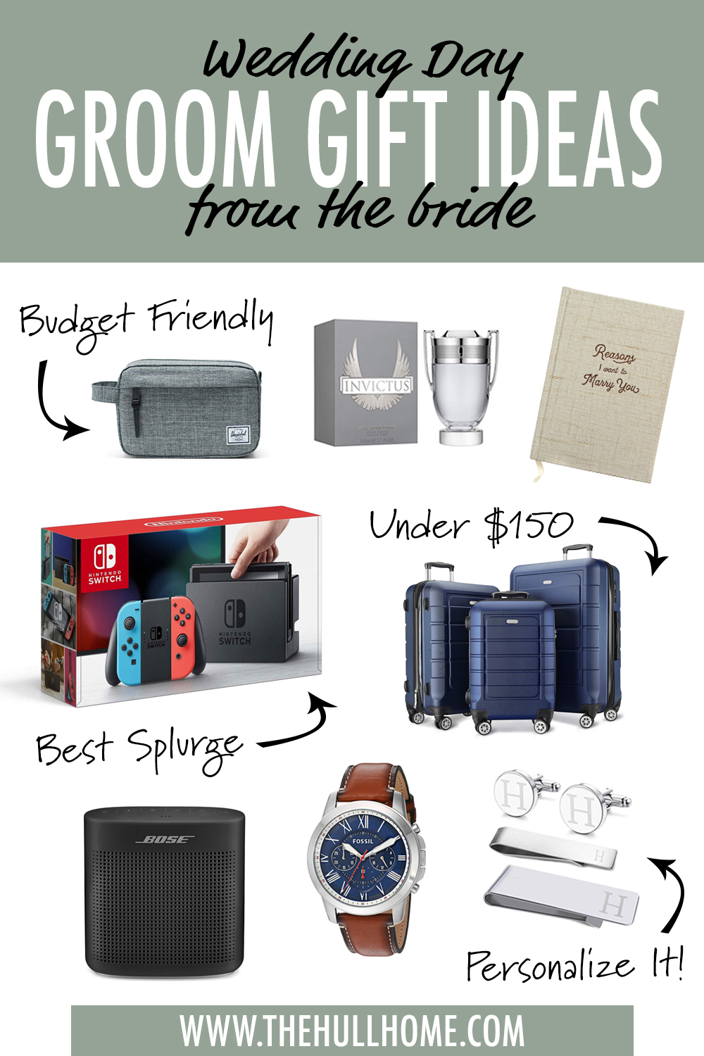 Wedding day gift ideas for the groom from the bride.